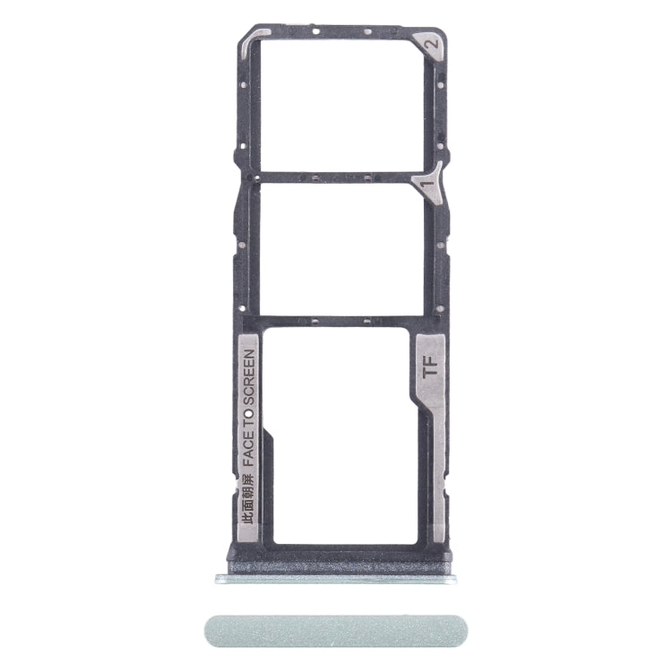 For Xiaomi Redmi 13C SIM Card Tray + SIM Card Tray + Micro SD Card Tray (Green) - Card Tray by PMC TechLife | Online Shopping South Africa | PMC TechLife