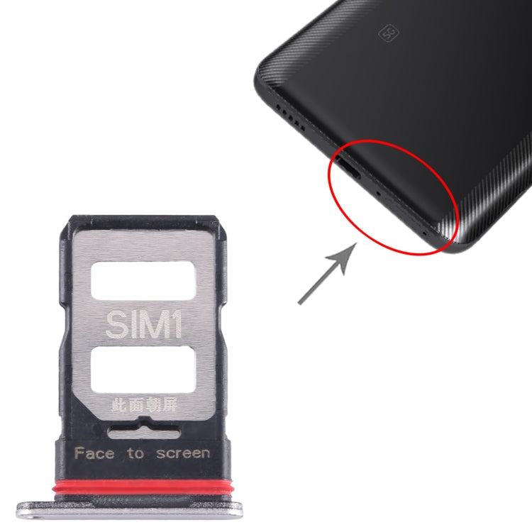 For Xiaomi Redmi K60 Pro SIM Card Tray + SIM Card Tray (Silver) - free shipping - PMC TechLife - Order now!