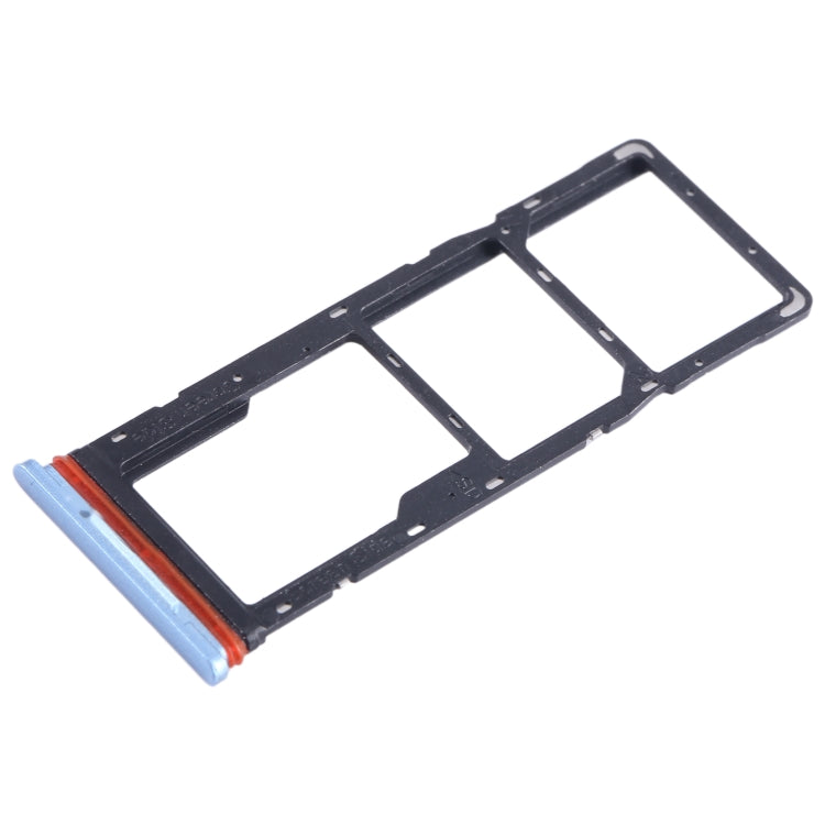 For Tecno Pop 5 LTE SIM Card Tray + SIM Card Tray + Micro SD Card Tray (Baby Blue) - Card Tray by PMC TechLife | Online Shopping South Africa | PMC TechLife