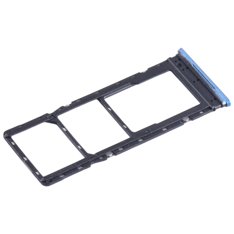 For Tecno Pova Neo SIM Card Tray + SIM Card Tray + Micro SD Card Tray (Blue) - Card Tray by PMC TechLife | Online Shopping South Africa | PMC TechLife