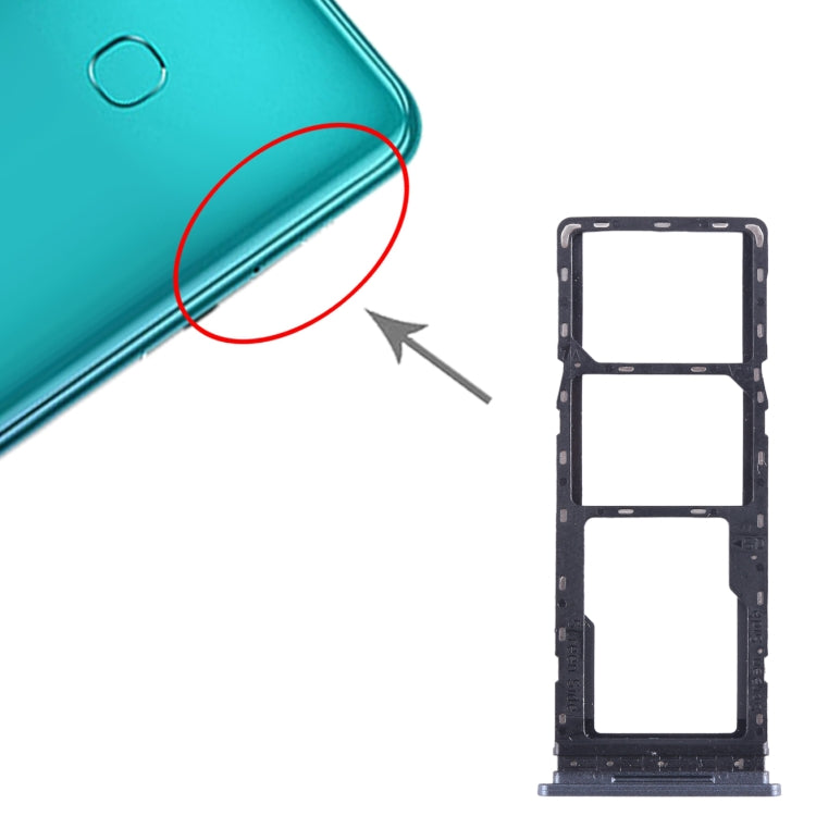 For Tecno Spark Go 2022 SIM Card Tray + SIM Card Tray + Micro SD Card Tray (Dark Blue) - Card Tray by PMC TechLife | Online Shopping South Africa | PMC TechLife