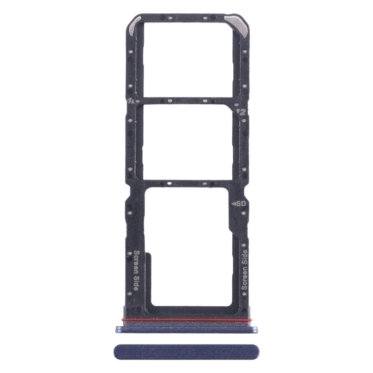For Tecno Spark 10 Pro KI7 SIM Card Tray + SIM Card Tray + Micro SD Card Tray (Blue) - Card Tray by PMC TechLife | Online Shopping South Africa | PMC TechLife