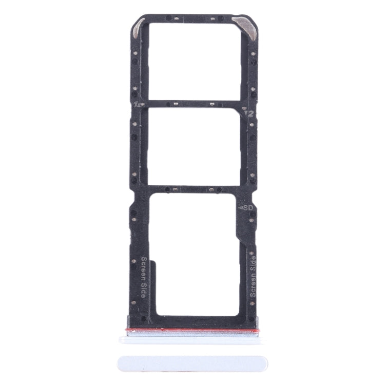 For Tecno Spark 10 Pro KI7 SIM Card Tray + SIM Card Tray + Micro SD Card Tray (White) - Card Tray by PMC TechLife | Online Shopping South Africa | PMC TechLife