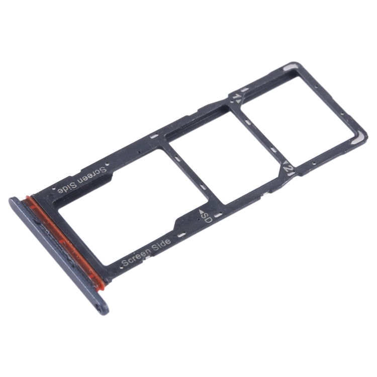 For Tecno Pop 7 BF6 SIM Card Tray + SIM Card Tray + Micro SD Card Tray (Black) - Card Tray by PMC TechLife | Online Shopping South Africa | PMC TechLife