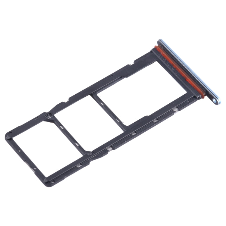 For Tecno Pop 7 BF6 SIM Card Tray + SIM Card Tray + Micro SD Card Tray (Blue) - Card Tray by PMC TechLife | Online Shopping South Africa | PMC TechLife