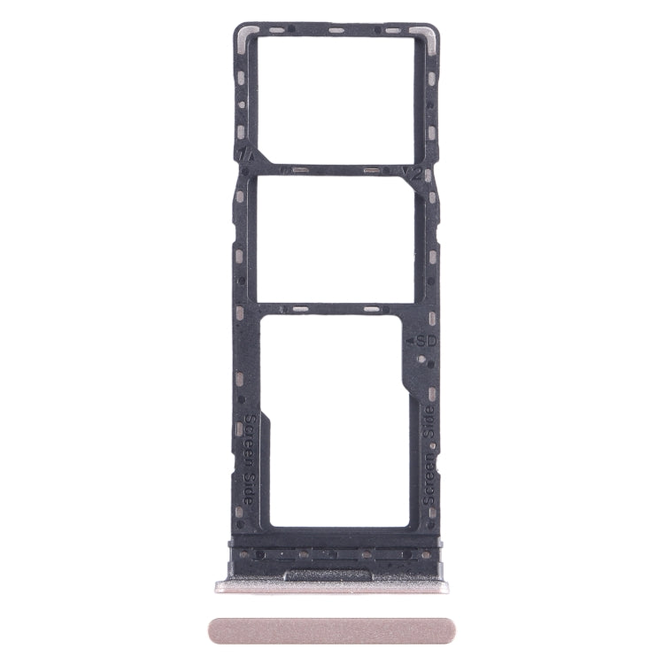For Infinix Note 12 4G X663 SIM Card Tray + SIM Card Tray + Micro SD Card Tray (Gold) - Card Tray by PMC TechLife | Online Shopping South Africa | PMC TechLife