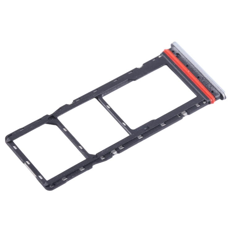 For Infinix Hot 12 Play SIM Card Tray + SIM Card Tray + Micro SD Card Tray (White) - Card Tray by PMC TechLife | Online Shopping South Africa | PMC TechLife