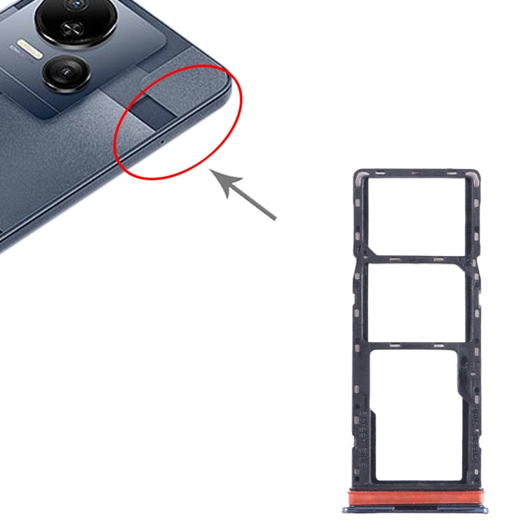 For Tecno Spark 10 SIM Card Tray + SIM Card Tray + Micro SD Card Tray (Black) - Card Tray by PMC TechLife | Online Shopping South Africa | PMC TechLife