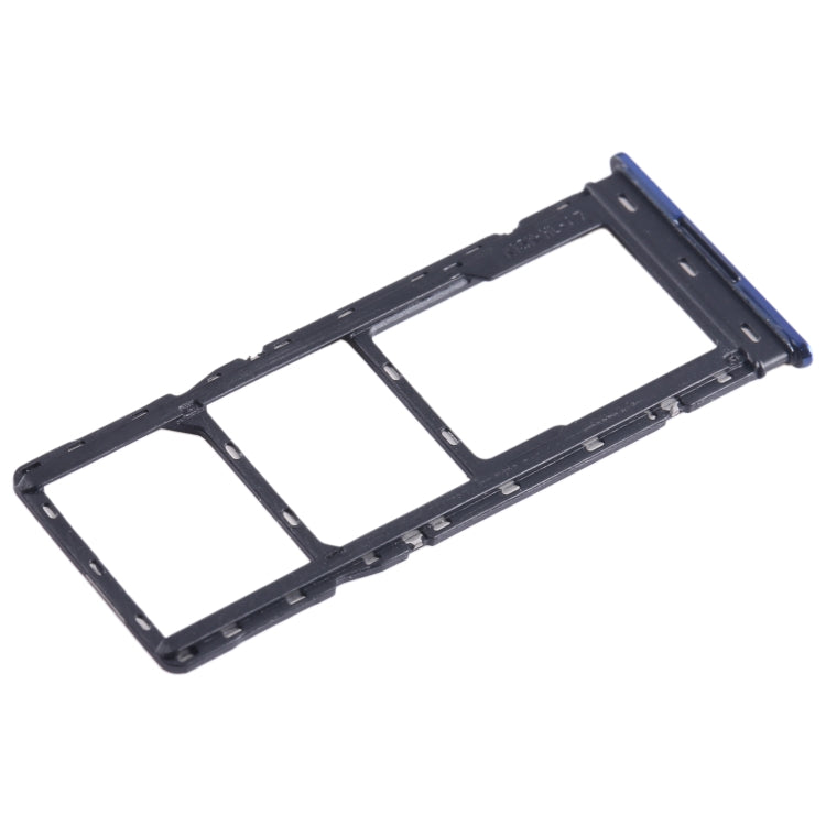 For Tecno Spark 10 SIM Card Tray + SIM Card Tray + Micro SD Card Tray (Blue) - Card Tray by PMC TechLife | Online Shopping South Africa | PMC TechLife | Buy Now Pay Later Mobicred