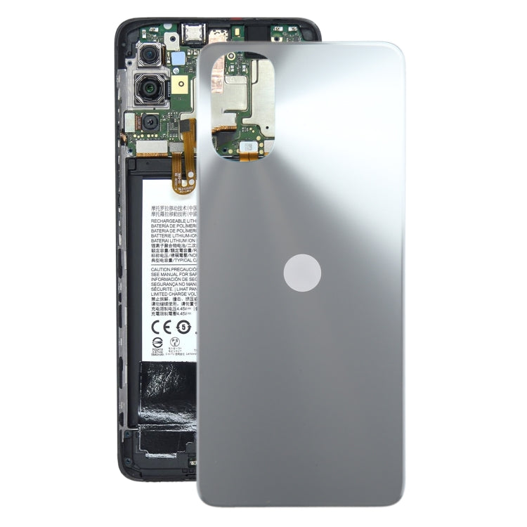 For Motorola Moto E32 Original Battery Back Cover(Silver) - Back Cover by PMC TechLife | Online Shopping South Africa | PMC TechLife