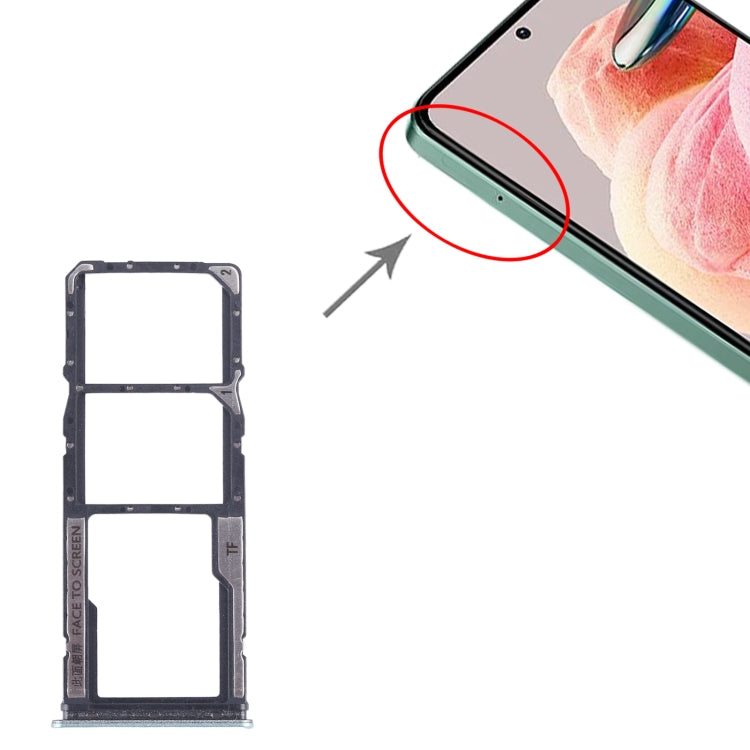 For Xiaomi Redmi Note 12 4G SIM Card Tray + SIM Card Tray + Micro SD Card Tray (Green) - Card Tray by PMC TechLife | Online Shopping South Africa | PMC TechLife