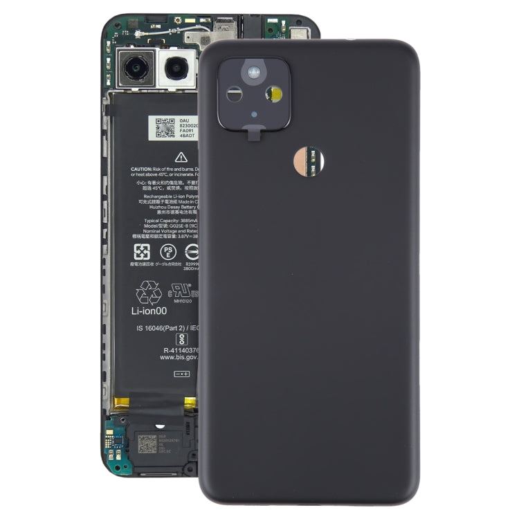 For Google Pixel 4A 5G Battery Back Cover with Camera Lens Cover(Black) - Back Cover by PMC TechLife | Online Shopping South Africa | PMC TechLife