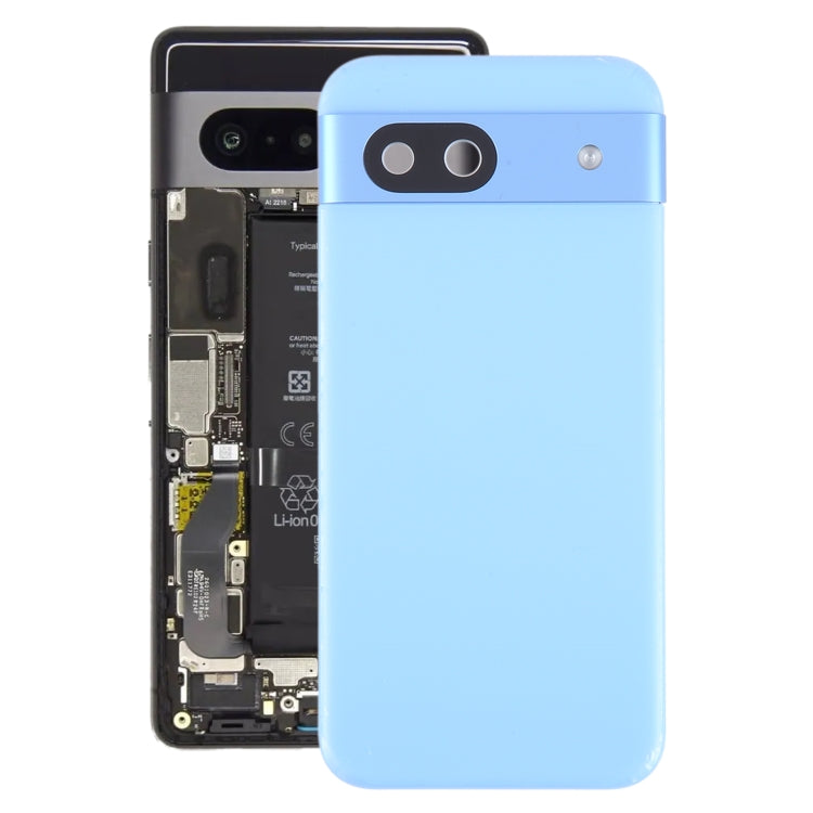 For Google Pixel 8A Battery Back Cover with Camera Lens Cover(Blue) - Back Cover by PMC TechLife | Online Shopping South Africa | PMC TechLife | Buy Now Pay Later Mobicred