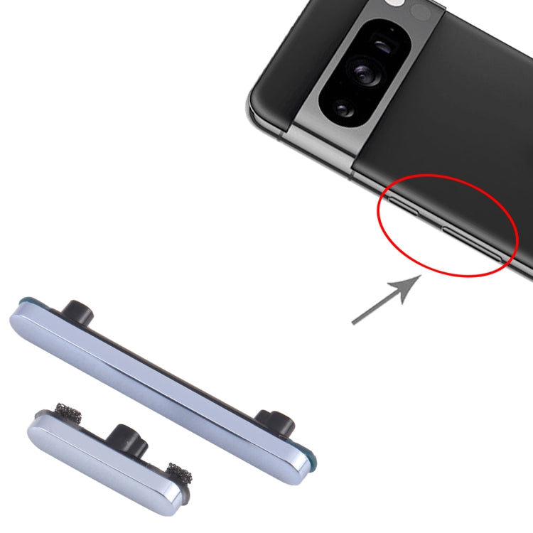 For Google Pixel 8 Pro Power Button + Volume Control Button (Blue) - Others by PMC TechLife | Online Shopping South Africa | PMC TechLife | Buy Now Pay Later Mobicred