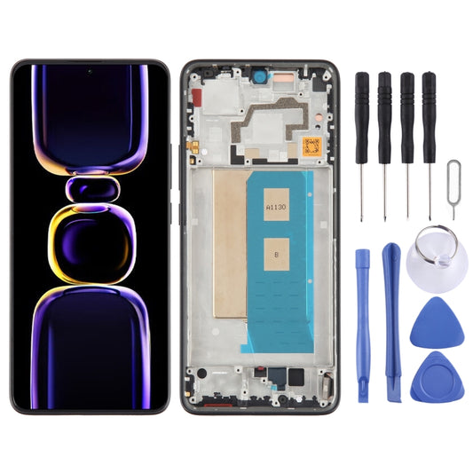 For Xiaomi Redmi K60 Original OLED Material LCD Screen Digitizer Full Assembly with Frame (Black) - LCD Screen by PMC Jewellery | Online Shopping South Africa | PMC Jewellery