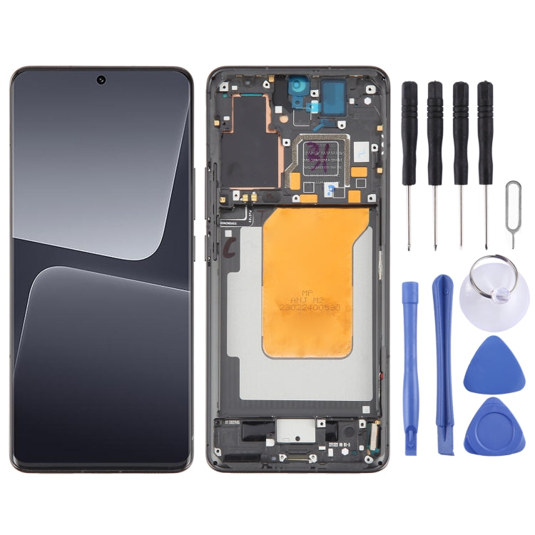 For Xiaomi 13 Pro Original AMOLED Material LCD Screen Digitizer Full Assembly with Frame (Black) - LCD Screen by PMC Jewellery | Online Shopping South Africa | PMC Jewellery