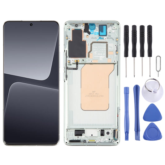 For Xiaomi 13 Pro Original AMOLED Material LCD Screen Digitizer Full Assembly with Frame (Silver) - LCD Screen by PMC Jewellery | Online Shopping South Africa | PMC Jewellery