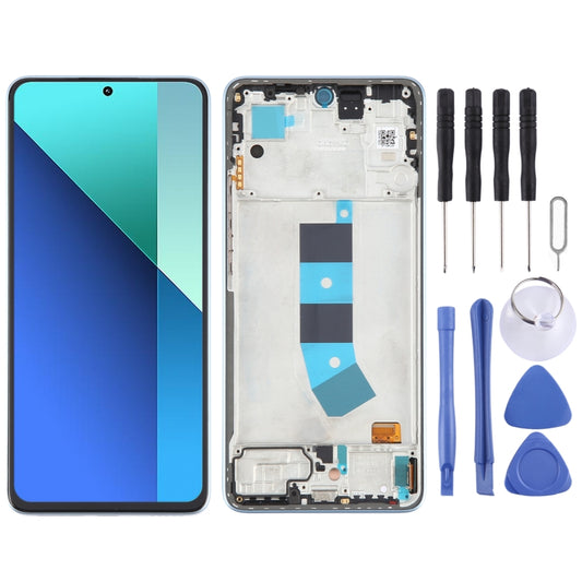 For Xiaomi Redmi Note 13 4G Original AMOLED Material LCD Screen Digitizer Full Assembly with Frame (Blue) - LCD Screen by PMC Jewellery | Online Shopping South Africa | PMC Jewellery