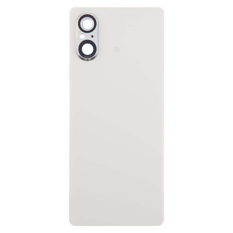 For Sony Xperia 5 V Battery Back Cover with Camera Lens Cover(Silver) - Back Cover by PMC Jewellery | Online Shopping South Africa | PMC Jewellery | Buy Now Pay Later Mobicred