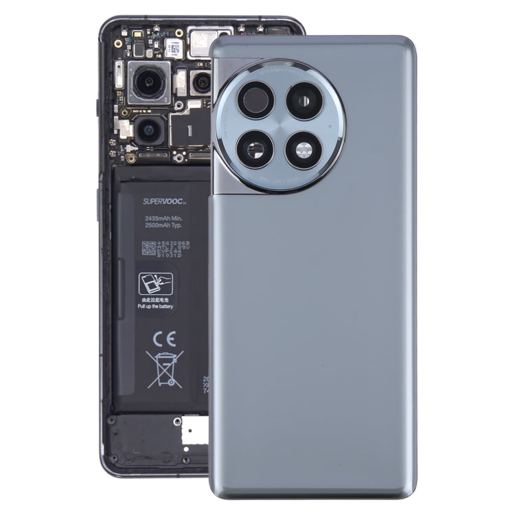 For OnePlus Ace 2 Pro PJA110 Original Glass Battery Back Cover with Camera Lens(Grey) - Back Cover by PMC Jewellery | Online Shopping South Africa | PMC Jewellery | Buy Now Pay Later Mobicred