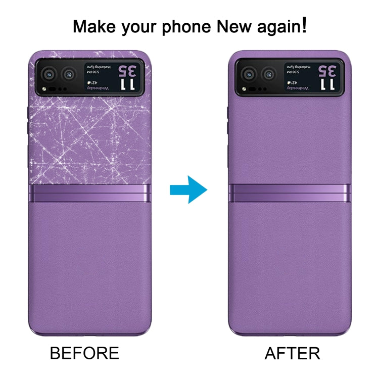 For Motorola Razr 40 Original Upper Part Battery Back Cover (Purple) - Back Cover by PMC Jewellery | Online Shopping South Africa | PMC Jewellery | Buy Now Pay Later Mobicred