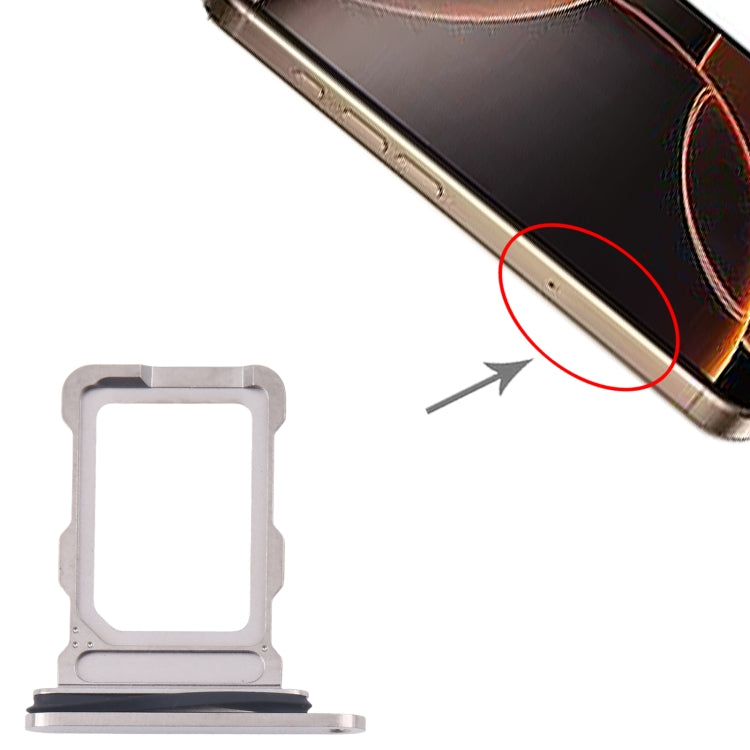 For iPhone 16 Pro SIM Card Tray (Titanium Color) - free shipping - PMC Jewellery - Order now!