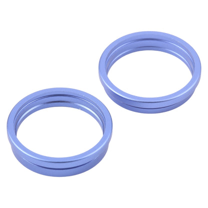 For iPhone 16 2pcs/set Rear Camera Glass Lens Metal Outside Protector Hoop Ring (Blue) -  by PMC Jewellery | Online Shopping South Africa | PMC Jewellery | Buy Now Pay Later Mobicred