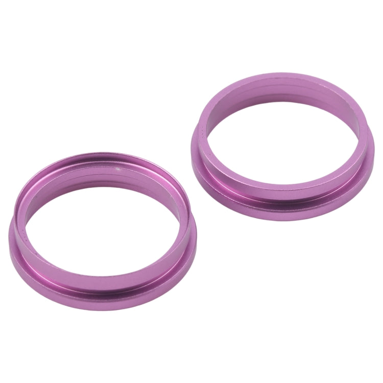 For iPhone 16 2pcs/set Rear Camera Glass Lens Metal Outside Protector Hoop Ring (Purple) -  by PMC Jewellery | Online Shopping South Africa | PMC Jewellery | Buy Now Pay Later Mobicred