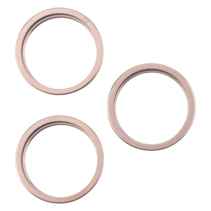 For iPhone 16 Pro 3pcs/set Rear Camera Glass Lens Metal Outside Protector Hoop Ring (Gold) -  by PMC Jewellery | Online Shopping South Africa | PMC Jewellery | Buy Now Pay Later Mobicred