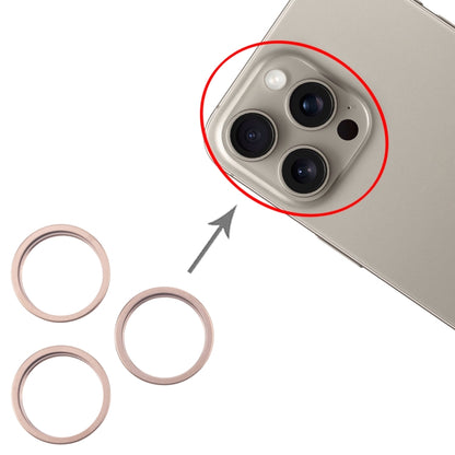 For iPhone 16 Pro 3pcs/set Rear Camera Glass Lens Metal Outside Protector Hoop Ring (Gold) -  by PMC Jewellery | Online Shopping South Africa | PMC Jewellery | Buy Now Pay Later Mobicred