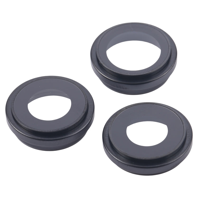 For iPhone 16 Pro Max 3pcs/Set Camera Lens Cover (Black) - Camera Series by PMC Jewellery | Online Shopping South Africa | PMC Jewellery | Buy Now Pay Later Mobicred