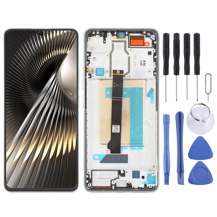 For Xiaomi Redmi Turbo 3 Original LCD Screen Digitizer Full Assembly with Frame (Green) - LCD Screen by PMC TechLife | Online Shopping South Africa | PMC TechLife | Buy Now Pay Later Mobicred