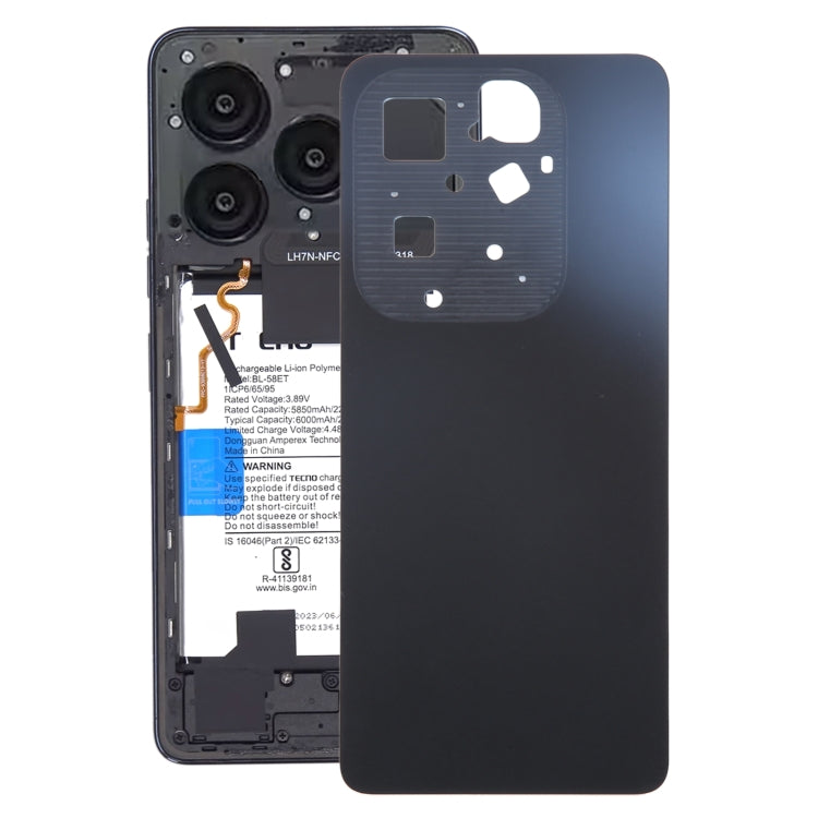 For Infinix Hot 40 Pro X6837 Original Battery Back Cover(Black) - Back Cover by PMC TechLife | Online Shopping South Africa | PMC TechLife | Buy Now Pay Later Mobicred