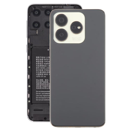 For ZTE Axon 60 / V60 Z2356 Glass Battery Back Cover with Middle Frame / Camera Lens Cover(Black) - For ZTE by PMC Jewellery | Online Shopping South Africa | PMC Jewellery | Buy Now Pay Later Mobicred