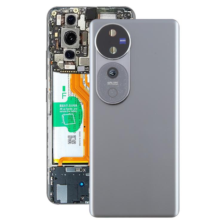 For vivo V40 Pro Battery Back Cover with Camera Lens Cover(Gray) - Back Cover by PMc TechLife | Online Shopping South Africa | PMc TechLife | Buy Now Pay Later Mobicred
