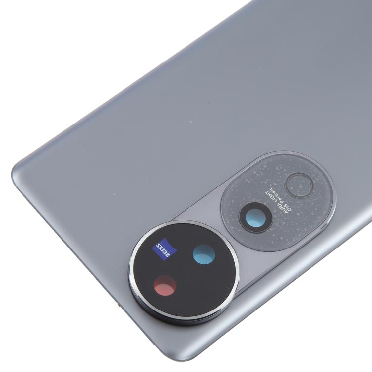 For vivo V40 Pro Battery Back Cover with Camera Lens Cover(Gray) - Back Cover by PMc TechLife | Online Shopping South Africa | PMc TechLife | Buy Now Pay Later Mobicred