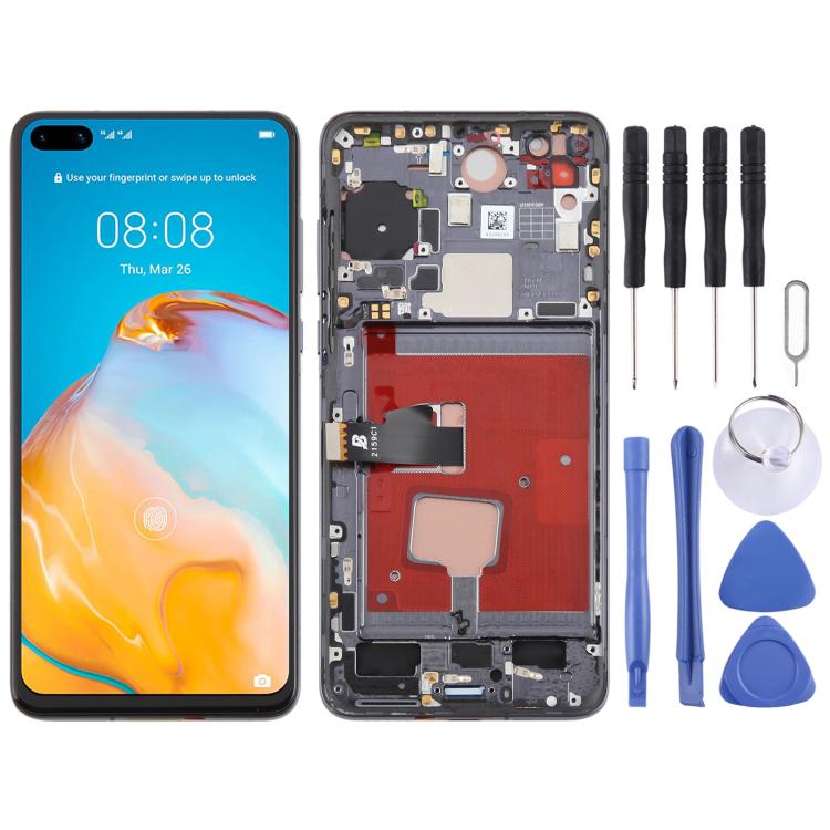 For Huawei P40 TFT LCD Screen Digitizer Full Assembly with Frame, Not Supporting Fingerprint Identification (Black) - LCD Screen by PMc TechLife | Online Shopping South Africa | PMc TechLife | Buy Now Pay Later Mobicred
