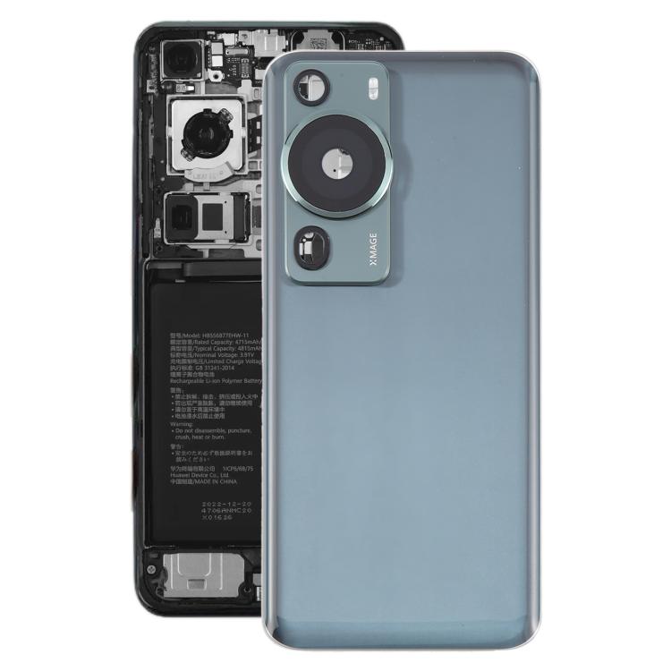 For Huawei P60 Pro Battery Back Cover with Camera Lens Cover(Green) - Back Cover by PMc TechLife | Online Shopping South Africa | PMc TechLife | Buy Now Pay Later Mobicred