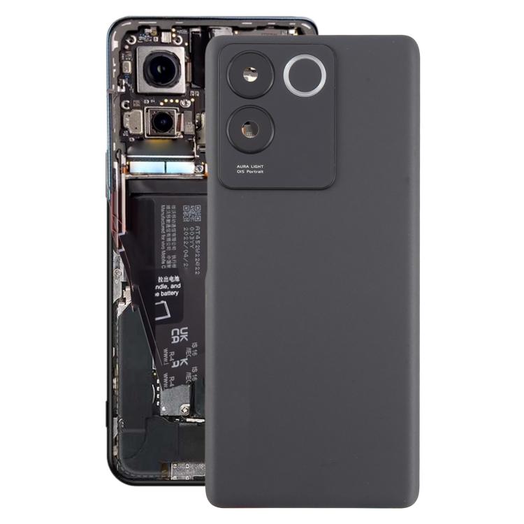 For vivo T2 Pro Battery Back Cover with Camera Lens Cover(Black) - Back Cover by PMc TechLife | Online Shopping South Africa | PMc TechLife | Buy Now Pay Later Mobicred