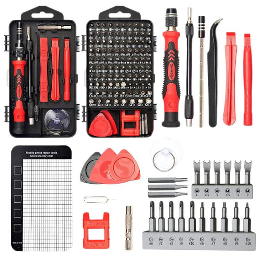 122 in 1 Precision Magnetic Screwdriver Kit (Red) - Screwdriver Set by PMC Jewellery | Online Shopping South Africa | PMC Jewellery | Buy Now Pay Later Mobicred