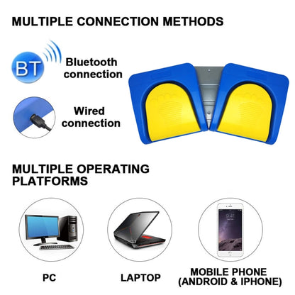 Wireless Bluetooth USB Double Foot Pedal - Switch by PMC Jewellery | Online Shopping South Africa | PMC Jewellery | Buy Now Pay Later Mobicred