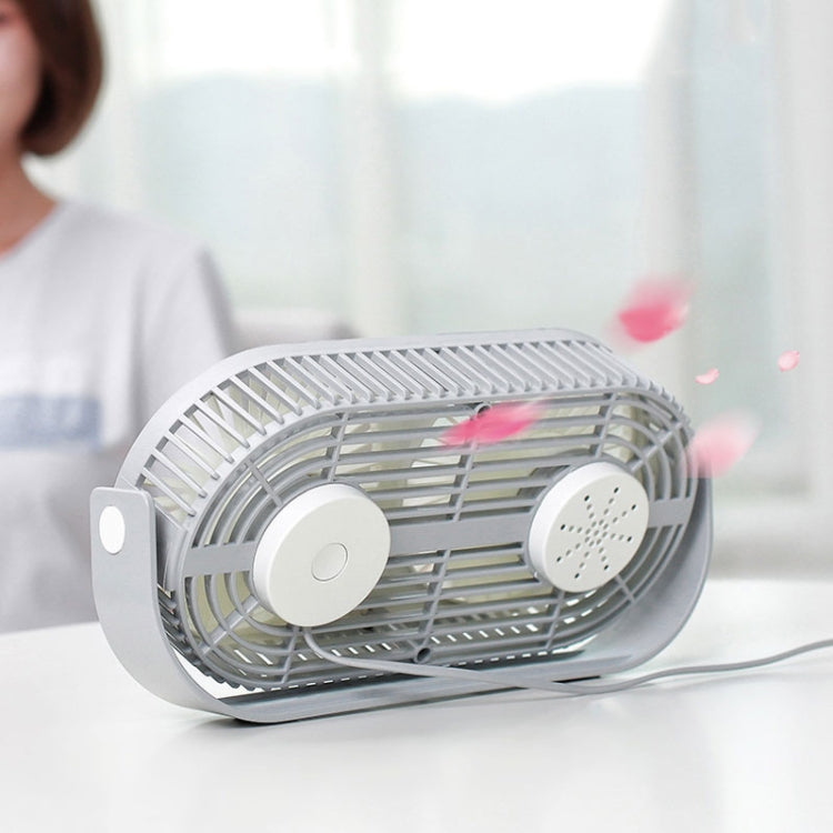 Small Bean Desktop Desktop Double Leaf Usb Mini Fan(Green) - free shipping - PMC TechLife - Order now!