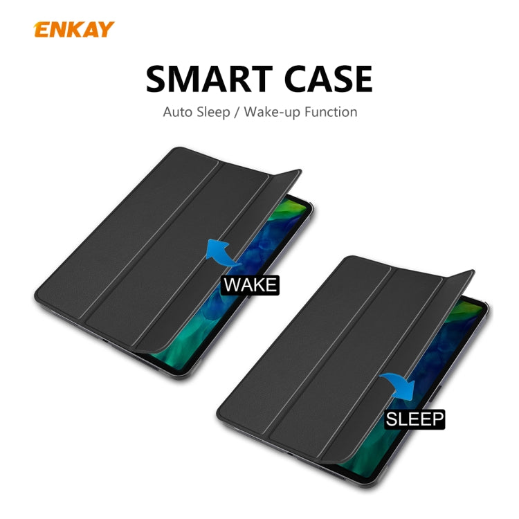 For iPad Pro 11 2022 / 2020 / 2021 ENKAY ENK-8001 Denim Pattern Horizontal Flip Leather Smart Tablet Case with Holder(White) - free shipping - PMc TechLife - Order now!