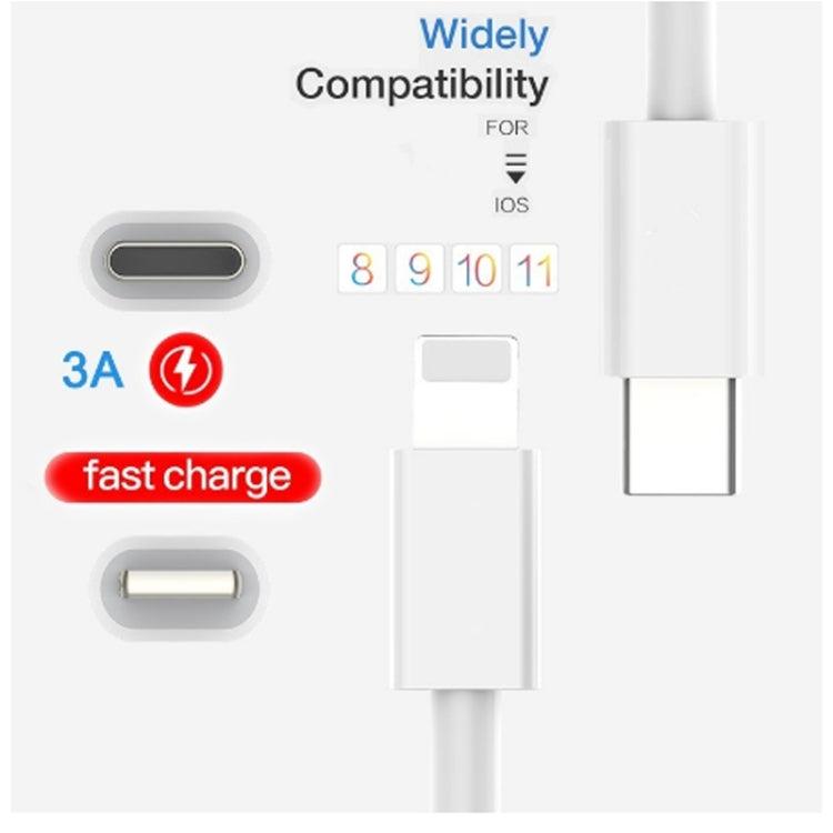 XJ-58 PD 18W USB-C / Type-C to 8 Pin Flash Charging Data Cable, Cable Length: 1m - Normal Style Cable by PMC Jewellery | Online Shopping South Africa | PMC Jewellery | Buy Now Pay Later Mobicred