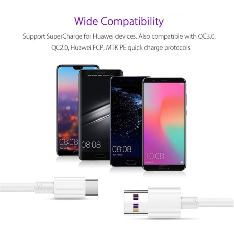 5A USB to USB-C / Type-C Flash Charging Data Cable, Cable Length: 1m - USB-C & Type-C Cable by PMC TechLife | Online Shopping South Africa | PMC TechLife | Buy Now Pay Later Mobicred