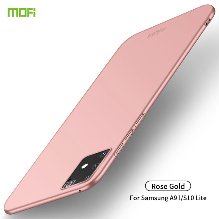 For Samsung Galaxy A91/S10Lite MOFI Frosted PC Ultra-thin Hard C(Rose gold) - Galaxy Phone Cases by MOFI | Online Shopping South Africa | PMC Jewellery