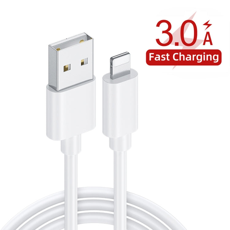 2 in 1 1m USB to 8 Pin Data Cable + 30W QC 3.0 4 USB Interfaces Mobile Phone Tablet PC Universal Quick Charger Travel Charger Set, EU Plug(White) - free shipping - PMC Jewellery - Order now!