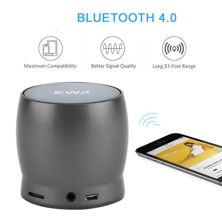 EWA A150 Portable Mini Bluetooth Speaker Wireless Hifi Stereo Strong Bass Music Boom Box Metal Subwoofer, Support Micro SD Card & 3.5mm AUX(Blue) - Desktop Speaker by EWA | Online Shopping South Africa | PMC Jewellery | Buy Now Pay Later Mobicred