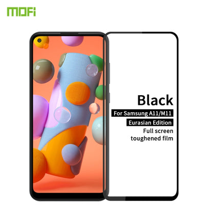 For Samsung Galaxy A11 / M11(EU) MOFI 9H 2.5D Full Screen Tempered Glass Film(Black) - Galaxy Tempered Glass by MOFI | Online Shopping South Africa | PMC Jewellery | Buy Now Pay Later Mobicred