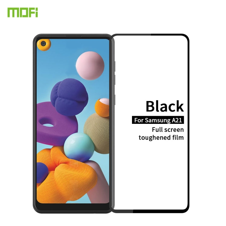 For Samsung Galaxy A21 MOFI 9H 2.5D Full Screen Tempered Glass Film(Black) - free shipping - PMC TechLife - Order now!